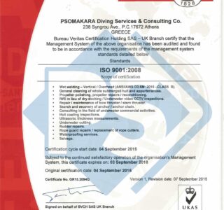 Underwater Services Company Lome, Piraeus, Globally BEVALDIA