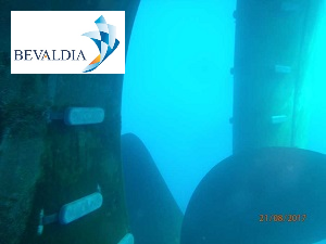 Underwater installation of anodes and hull cleaning Lavrio BEVALDIA
